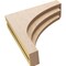 Ekena Millwork 5"W x 20"D x 20"H Thin Rockford Rough Cedar Woodgrain TimberThane Corbel, Primed Tan CORUR05X20X20ROCRCPR - alternate 3